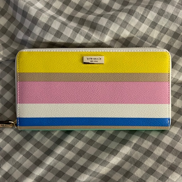 kate spade Handbags - Kate Spade Wallet - Multi Colored Stripes - Size: 8L x 1 W x 4 H